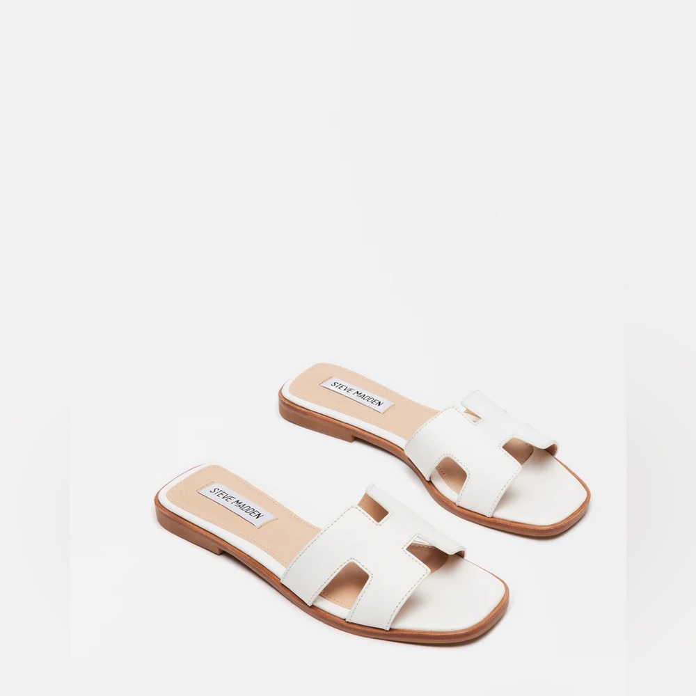 Steve Madden White Women's Slide Sandals